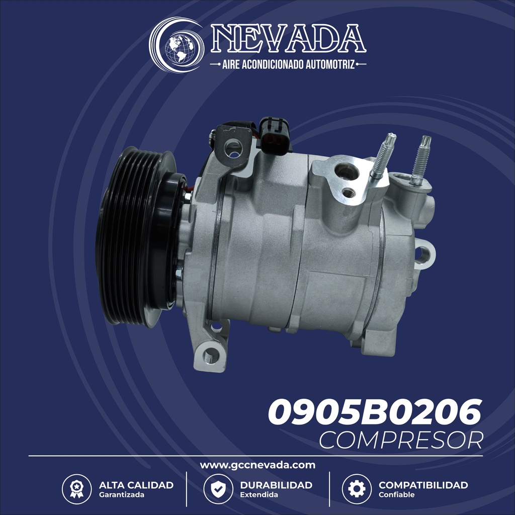 COMPRESOR RAM 1500 AÑO 11-13 / 2500/3500 11-24 / 4000 11-20 / 4500/5500 14-20 R-134-A T/P 6PK 124MM 12V 10SRE18C NEVADA