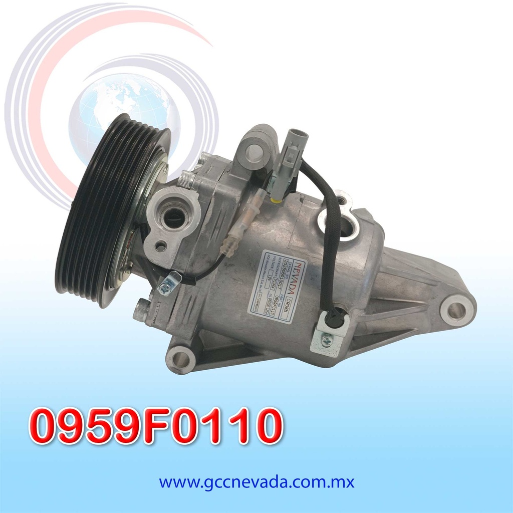 COMPRESOR SUZUKI SX4 AÑO 10-13  T/P R-134-A 6PK 110MM 12V CR08 NEVADA