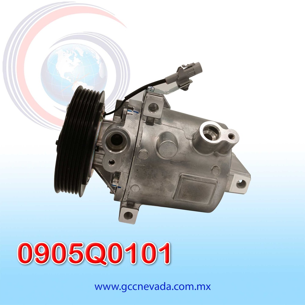 COMPRESOR DODGE ATTITUDE AÑO 15-18 / MITSUBISHI MIRAGE 14-22 / MIRAGE G4 17-22 T/P R-134-A/R-1234YF 6PK 115MM 12V VCR08 NEVADA ASIA