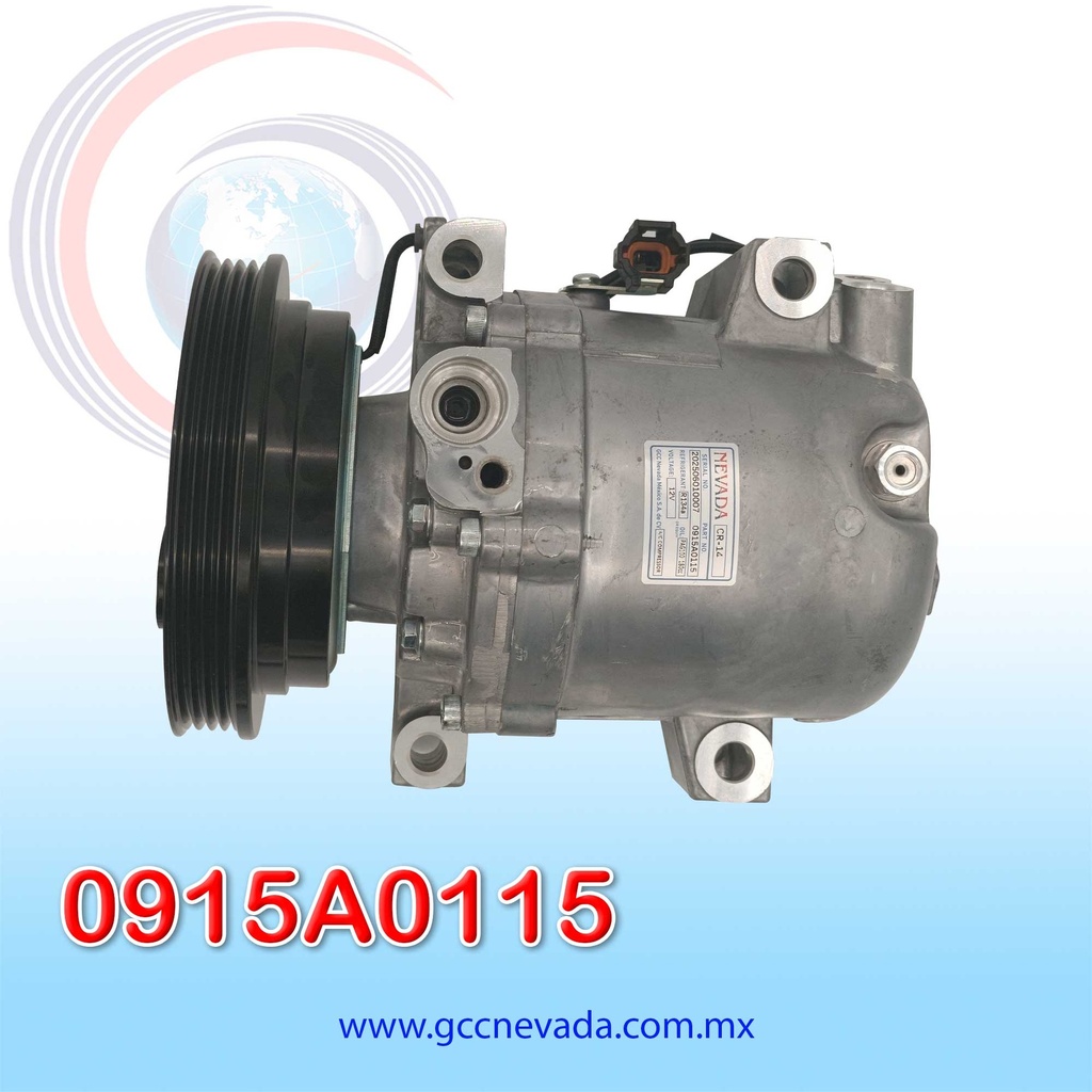 COMPRESOR NISSAN SENTRA  TSURU III AÑO 05-17 4PK 12V CLASONIC NEVADA