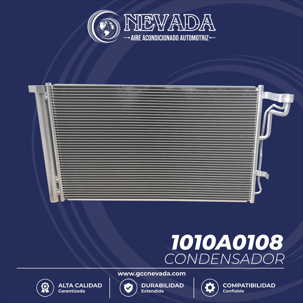 CONDENSADOR HYUNDAI ELANTRA AÑO 17/20 R-134-A C/FILTRO NEVADA ASIA