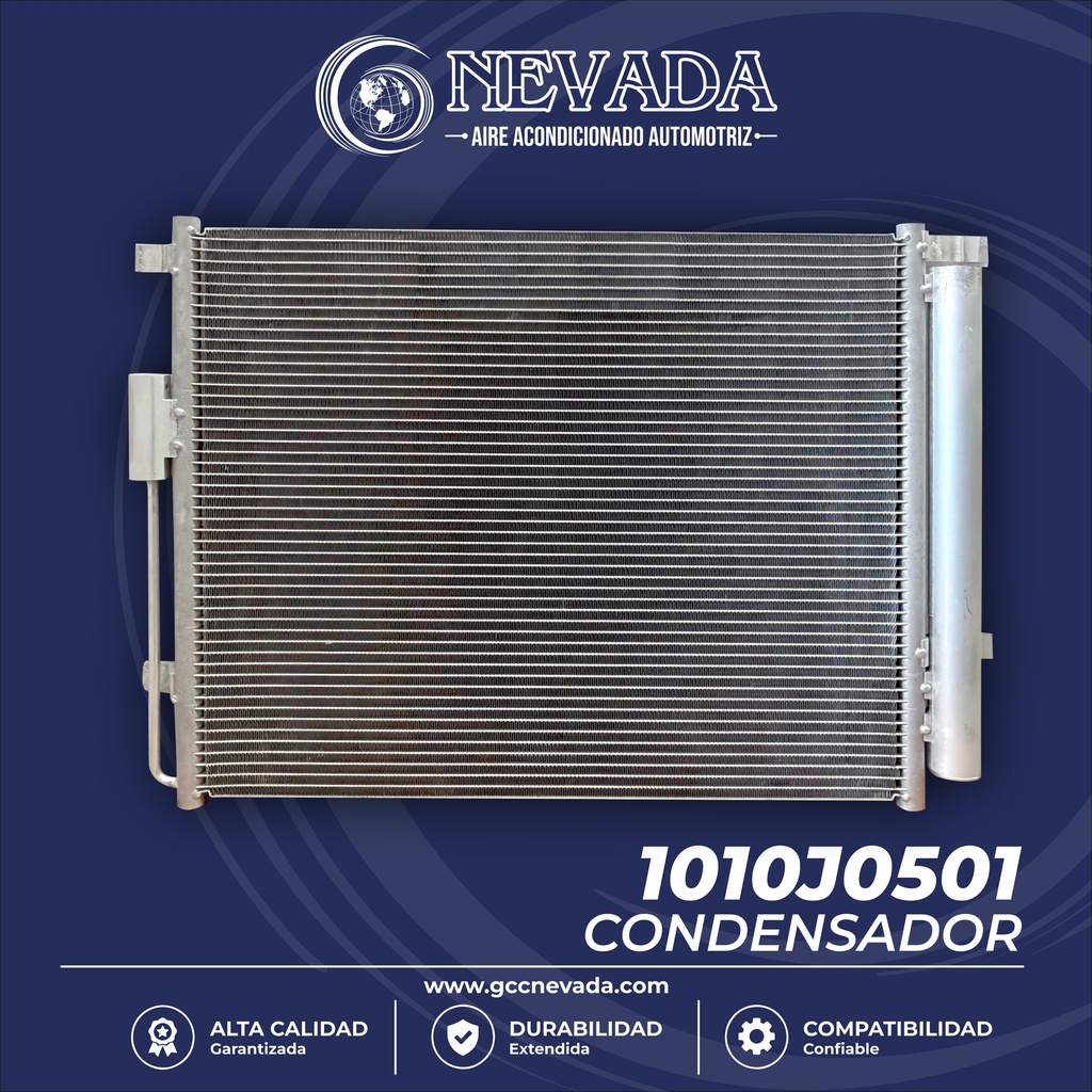 CONDENSADOR HYUNDAI SANTA FE AÑO 19-20 R-134-A C/FILTRO NEVADA 