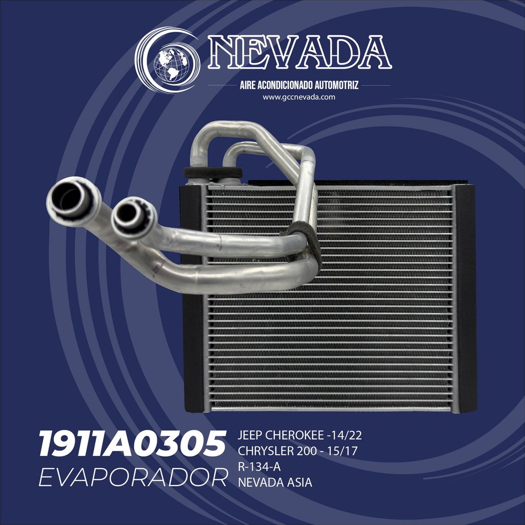 EVAPORADOR JEEP CHEROKEE AÑO 14/22 / CHRYSLER 200 15/17 R-134-A NEVADA ASIA