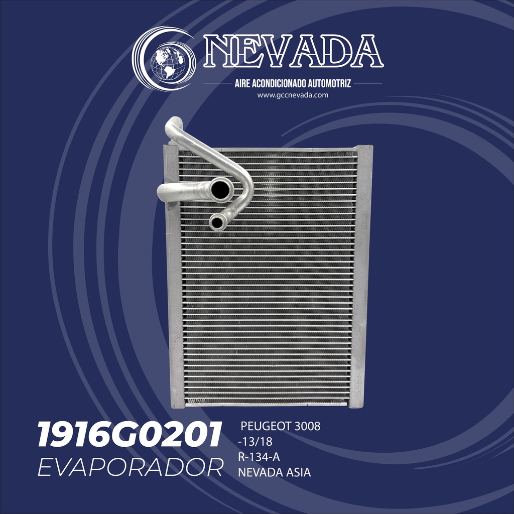 EVAPORADOR PEUGEOT 3008 AÑO 13/18 R-134-A NEVADA ASIA