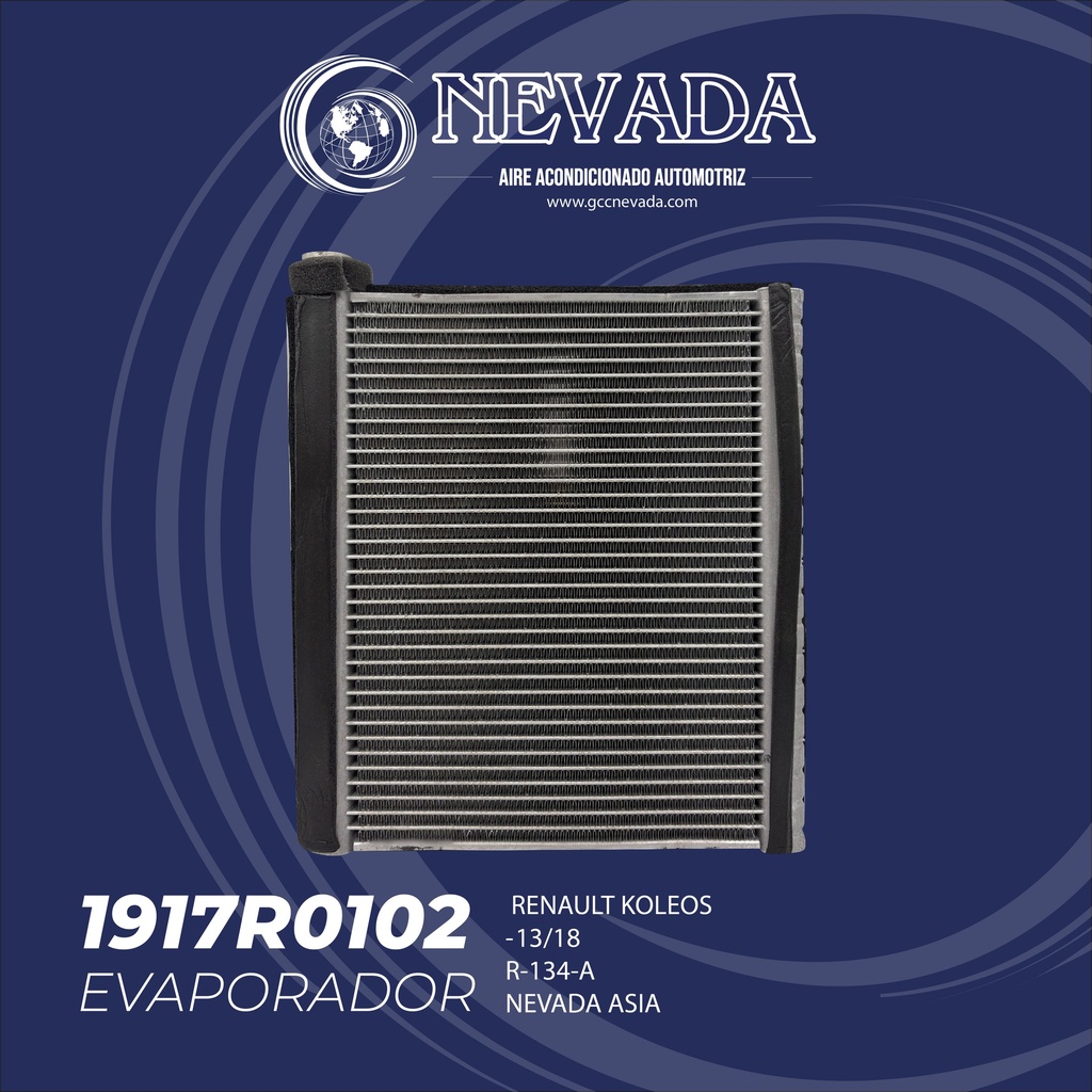 EVAPORADOR RENAULT KOLEOS AÑO 13/18 R-134-A NEVADA ASIA