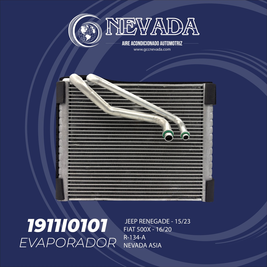 EVAPORADOR JEEP RENEGADE AÑO 15/23 / FIAT 500X 16/20 R-134-A NEVADA ASIA