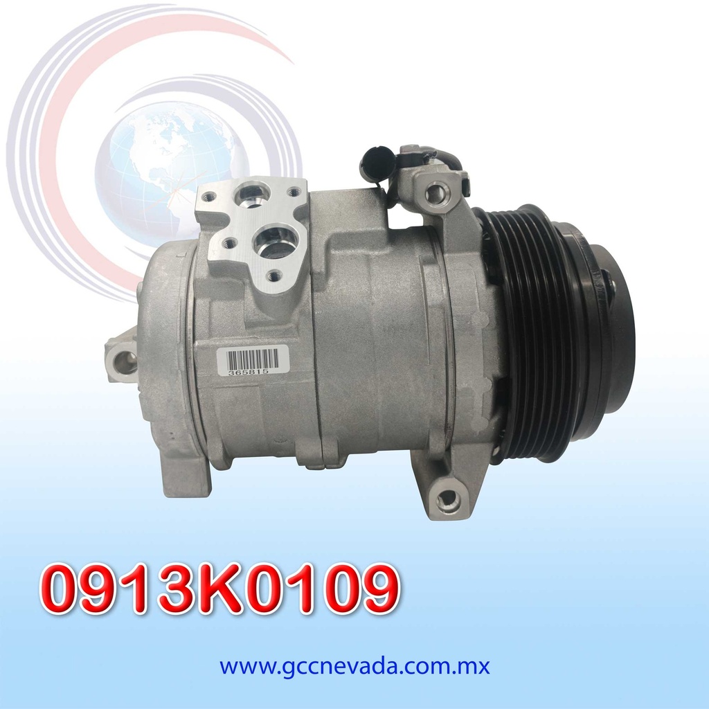 COMPRESOR MERCEDES BENZ SPRINTER AÑO 10-21 / DODGE SPRINTER 2500 07-09 R-134-A  (TRASERO) 6PK 124MM 12V 10S17C 471-1435 DENSO JAPON