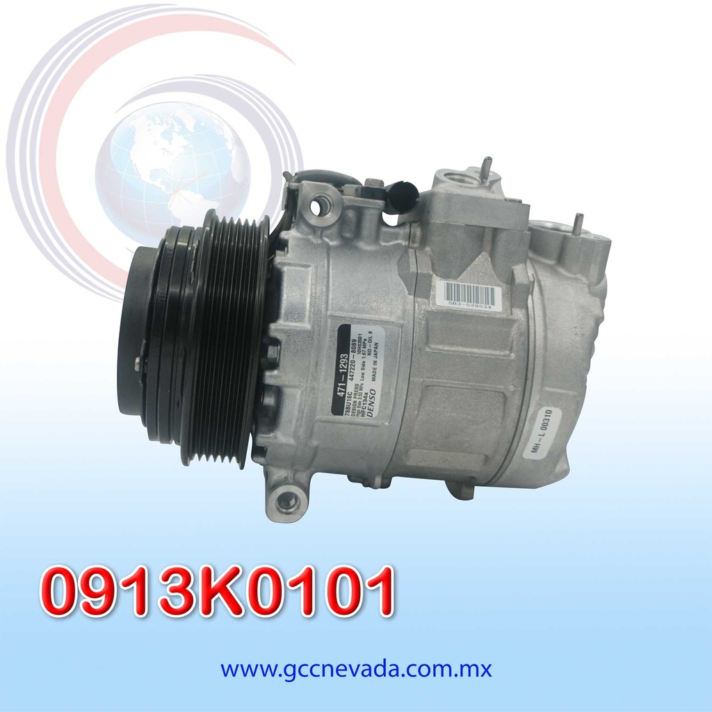 COMPRESOR MERCEDES BENZ SPRINTER (BOBINA)  AÑO 03-06 2.7LTS 6PK 110MM 12V 7SBU16C DENSO USA