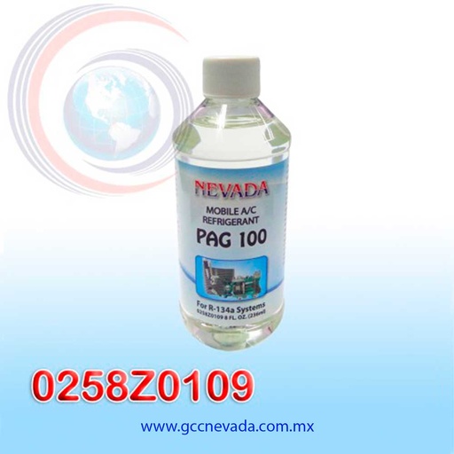 [0258Z0109] ACEITE REFRIG PAG (100) R-134-A (8 ONZAS) NEVADA USA