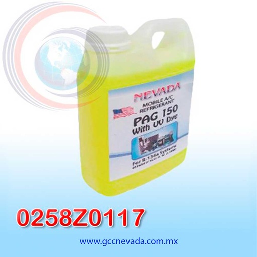 [0258Z0117] ACEITE REFRIG PAG (150) U/V R-134-A (1 LITRO) NEVADA USA