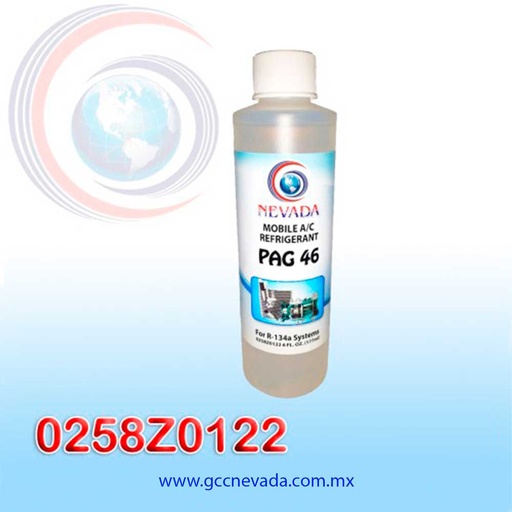 [0258Z0122] ACEITE REGRIG PAG (46) R-134-A (6 ONZAS) NEVADA USA