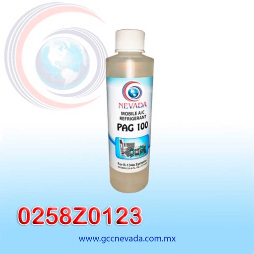 [0258Z0123] ACEITE REFRIG PAG (100) R-134 (6 ONZAS)(PAQ 12PZAS) NEVADA USA