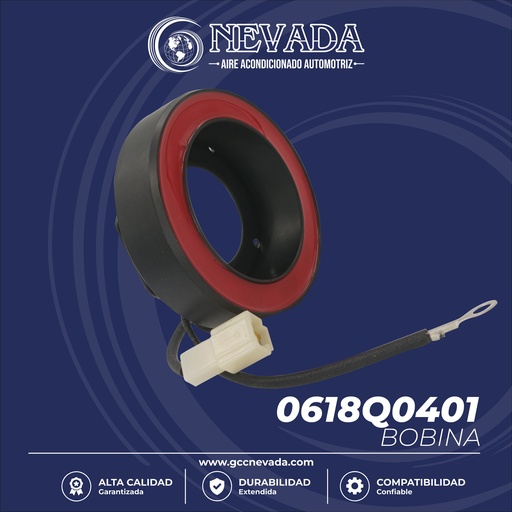 [0618Q0401] BOBINA TOYOTA YARIS 00-06 / AVANZA 09-21 / HILUX 11-16 12V 87X40X25MM NEVADA ASIA 