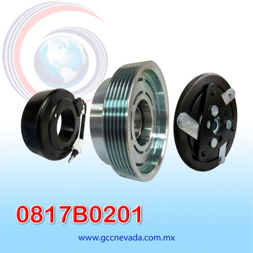 [0817B0201] CLUTCH RENAULT LOGAN / CLIO / SIMBOL / KANGOO / TWINGO AÑO 06/09 6PK 126MM 12V 7V16PG NEVADA ASIA