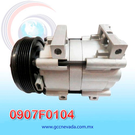 [0907F0104] COMPRESOR FORD EXPLORER 91/01 / SPORT TRACK 01-05 / RANGER FX-15 90/11 / ECONOLINE E-350 / F350 / WINDSTAR 1996 / MAZDA B3000 94/01 / B4000 94/06 6PK R-134-A NEVADA ASIA