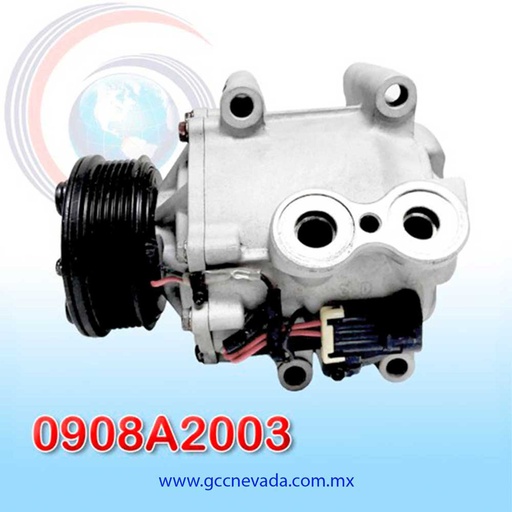 [0908A2003] COMPRESOR G/M TRAIL BLAZER SCROLL AÑO 05-09 R-134-A V6 4PK 100MM 12V TRSA12 ENSAMBLADO IMP