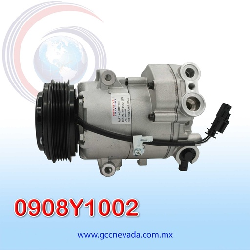 [0908Y1002] COMPRESOR CHEVROLET CRUZE AÑO 12-16 R-134-A 5PK 109MM 12V CVC NEVADA ASIA
