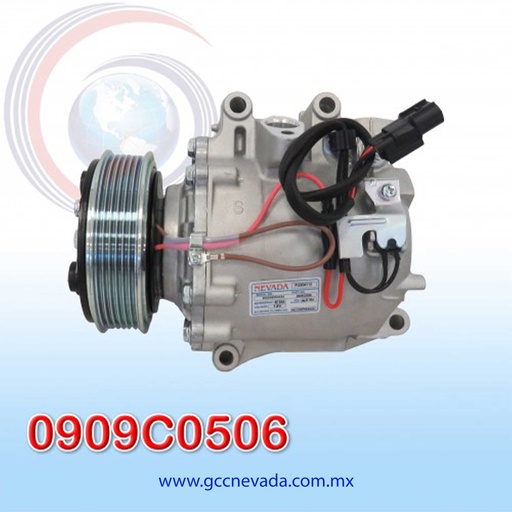 [0909C0506] COMPRESOR HONDA CIVIC SCROLL AÑO 12/15 / ACURA ILX 13/15 T/P 2.4LTS 6PK 12V TRSE09 NEVADA ASIA