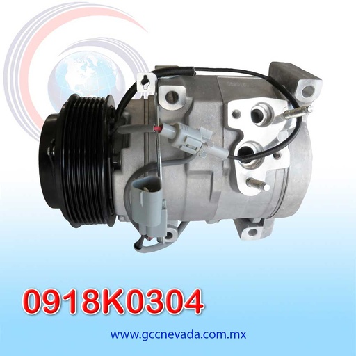 [0918K0304] COMPRESOR TOYOTA 4 RUNNER 03/07 / FJ-CRUISER 07-08 / HIACE 98-05 7PK 119MM 12V 10S17C NEVADA ASIA