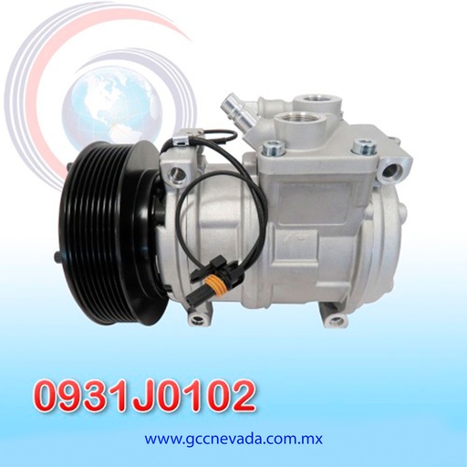 [0931J0102] COMPRESOR JOHN DEERE POLIA (CAMION) 10PA17L WXTK142 8PK 12V NEVADA ASIA