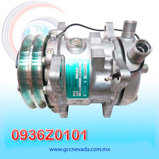 [0936Z0101] COMPRESOR 505 STD 8 OREJAS  ORING R-134-A 2A 12V SD5H09 SANDEN SINGAPUR
