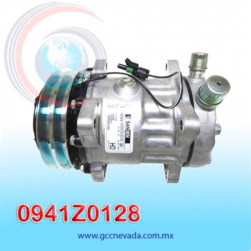 [0941Z0128] COMPRESOR 709 SANDEN SD7L15 R-404-A 8 OREJAS ORING 12V 2A SINGAPUR