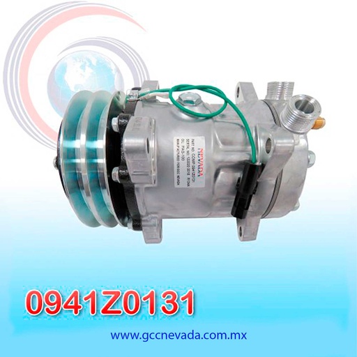 [0941Z0131] COMPRESOR 709 SD7H15 TOMA VERTICAL ORING R-134-A 24V 8 OREJAS 2A 132MM NEVADA ASIA