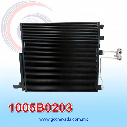 [1005B0203] CONDENSADOR DOGDE RAM 1500 3.0L / 3.6L AÑO 13/19 R-134-A C/FILTRO Y ENF DE ACEITE V6 NEVADA ASIA