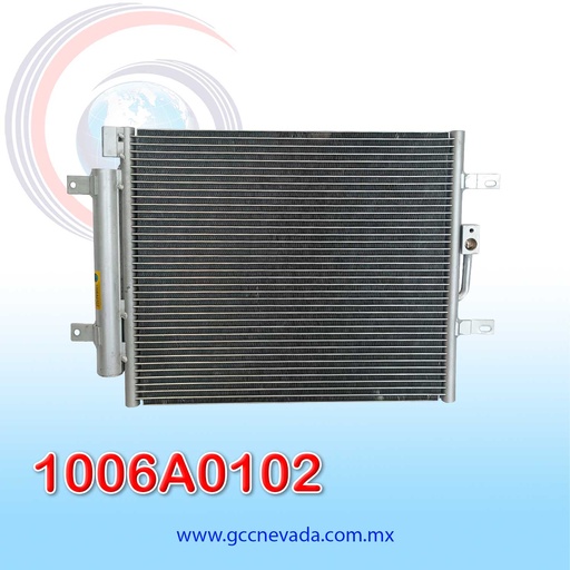 [1006A0102] CONDENSADOR FIAT PALIO / SIENA AÑO 98/04 R-134-A C/FILTRO NEVADA ASIA