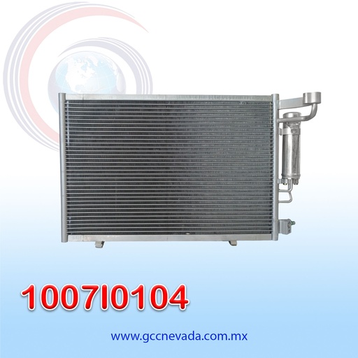 [1007I0104] CONDENSADOR FORD FIESTA L4 / ECOSPORT AÑO 11/13 1.6L GASOLINA R-134-A NEVADA ASIA