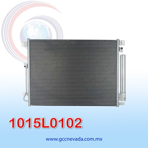 [1015L0102] CONDENSADOR NISSAN FRONTIER (NP300) AÑO 16-20 C/FILTRO R-134-A NEVADA ASIA