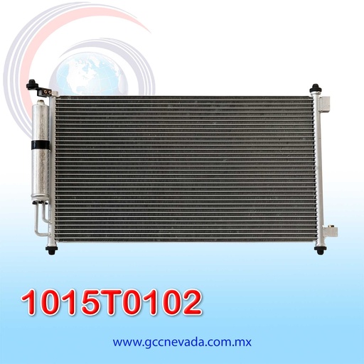 [1015T0102] CONDENSADOR TIIDA AÑO 07-18 / VERSA(AMERICANO) 07-11  / CUBE 09-14 C/FILTRO R-134-A NEVADA ASIA 