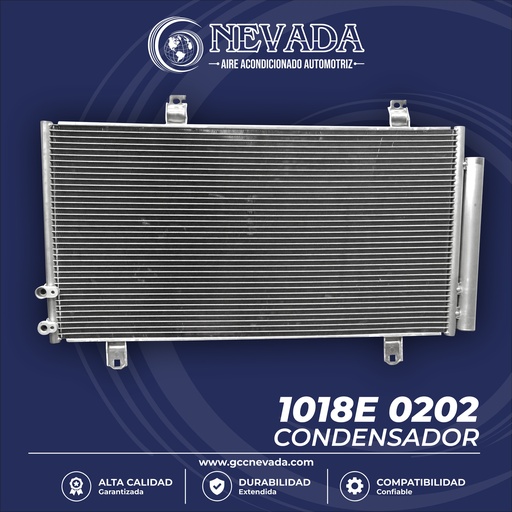 [1018E 0202] CONDENSADOR TOYOTA CAMRY AÑO 07-11 C/FILTRO NEVADA