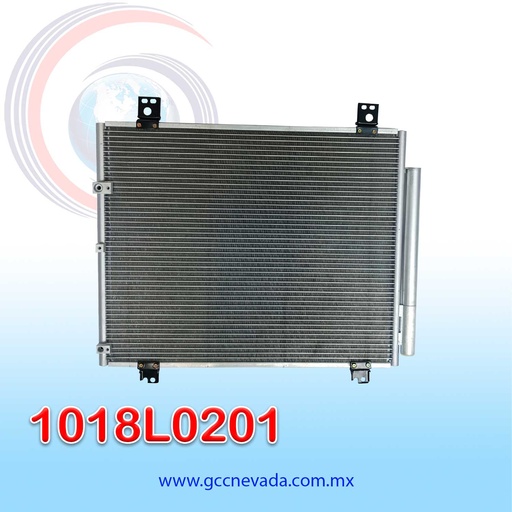 [1018L0201] CONDENSADOR TOYOTA HIACE AÑO 06-19 C/FILTRO NEVADA ASIA