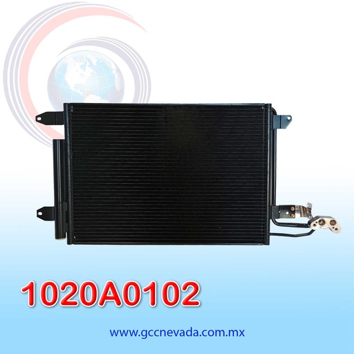 [1020A0102] CONDENSADOR VOLKSWAGEN GOLF 05/14 / EOS 07/16 / GTI 06/14 /BORA 05/10 / JETTA 05/10 / AUDI A3 03/14 / TT 08/14 NEVADA ASIA