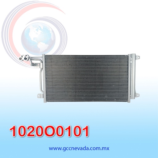 [1020O0101] CONDENSADOR VOLKSWAGEN VENTO AÑO 14-20 / POLO 09-18 / SEAT IBIZA 09-18 / TOLEDO 13-17 AUDI A1 10-16 R-134-A NEVADA