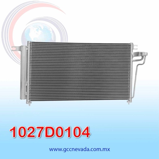 [1027D0104] CONDENSADOR KIA RIO / RIO 5 AÑO 06/11 C/FILTRO NEVADA ASIA