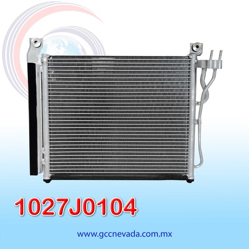 [1027J0104] CONDENSADOR KIA PICANTO MORNING 1.4L AÑO 04-12 C/FILTRO NEVADA ASIA