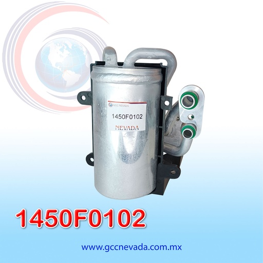 [1450F0102] DESHIDRATADOR INTERNACIONAL NAVISTAR / PROSTAR / WORKSTAR / TERRASTAR AÑO 15/18 R-134-A NEVADA ASIA