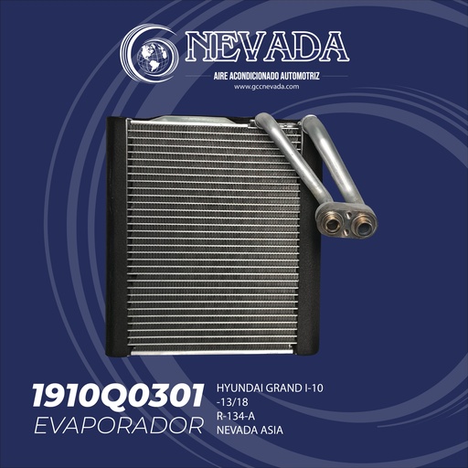 [1910Q0301] EVAPORADOR HYUNDAI GRAND I-10 AÑO 13/18 NEVADA ASIA