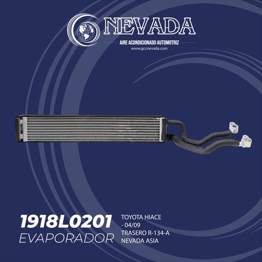 [1918L0201] EVAPORADOR TOYOTA HIACE TRASERO AÑO 04/09 NEVADA ASIA