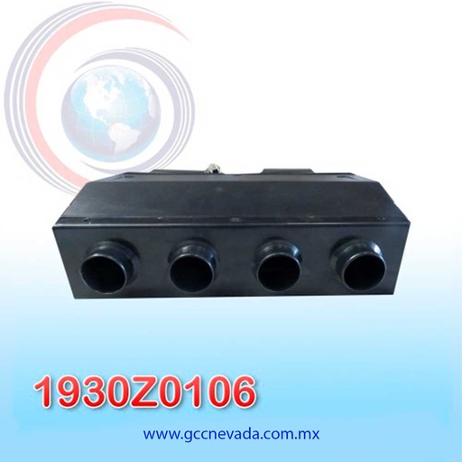 [1930Z0106] EVAPORADOR UNIV 4 DUCTOS 2" 13000 BTU 12V (NEGRO) NEVADA ASIA