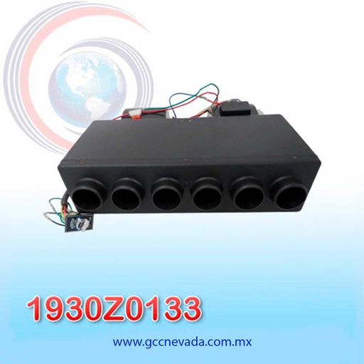 [1930Z0133] EVAPORADOR UNIV 6 DUCTOS 2" 13,000 BTU 12V (NEGRO) NEVADA ASIA