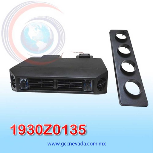 [1930Z0135] EVAPORADOR UNIV CON FRONTAL 2 REJILLAS C/ADAPTADOR 4 DUCTOS 2" 1/2 13000 BTU 24V (NEGRO) NEVADA ASI