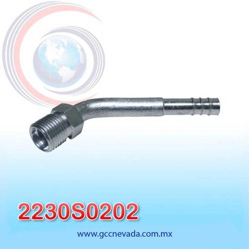 [2230S0202] FITTING UNIVERSAL INSERT # 08 (13/32") 45º R/ALUM NEVADA ( PAQ 10) ASIA