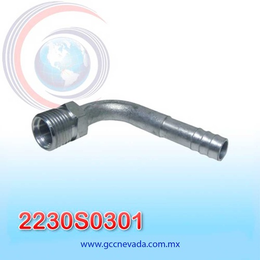 [2230S0301] FITTING UNIVERSAL INSERT # 10 (1/2") 90º R/ALUM NEVADA ASIA