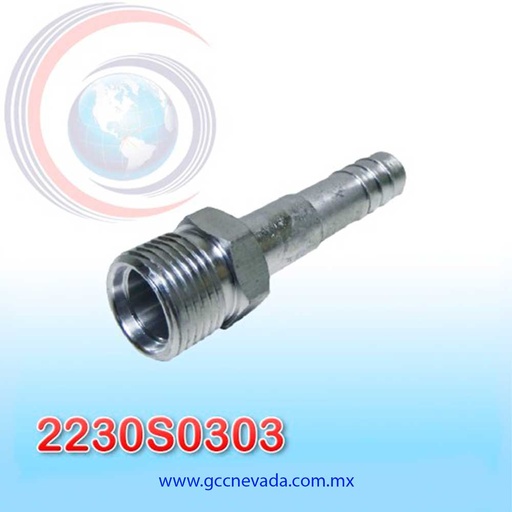 [2230S0303] FITTING UNIVERSAL INSERT # 10 (1/2") RECTO R/ALUM NEVADA (PAQ 10) ASIA