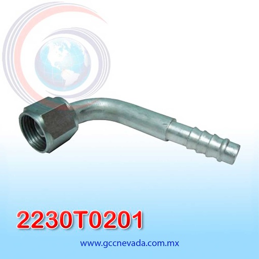 [2230T0201] FITTING UNIVERSAL ORING # 08 (13/32") 90° T/ACERO IMP