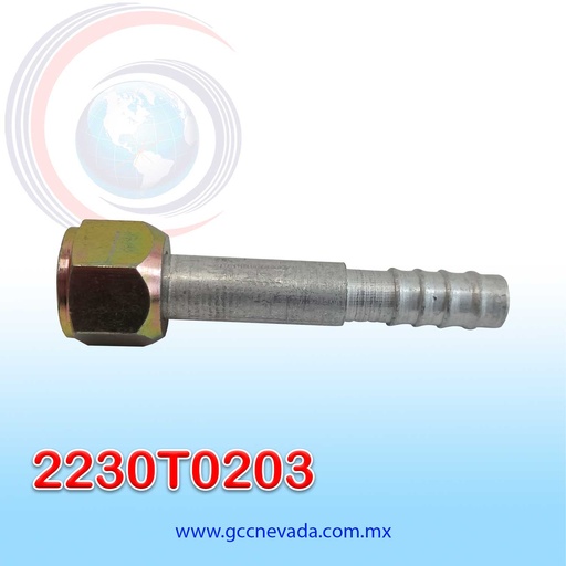 [2230T0203] FITTING UNIVERSAL ORING # 08 (13/32") RECTO T/ACERO (PAQ 10) IMP