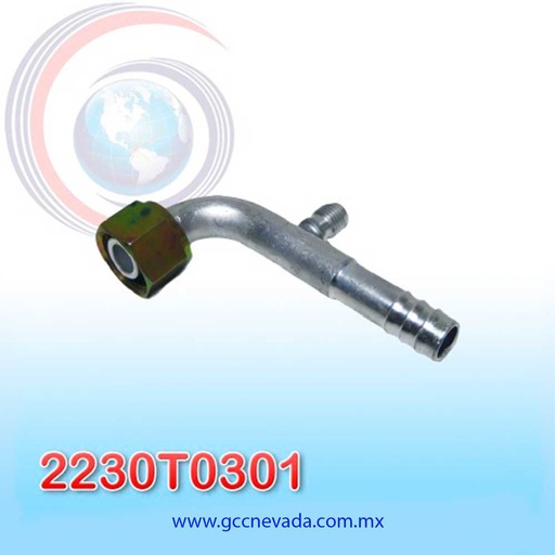 [2230T0301] FITTING UNIVERSAL ORING # 10 (1/2") 90° C/CARGADOR T/ACERO NEVADA ( PAQ 10) ASIA